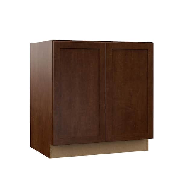 Hampton Bay Designer Series Soleste Assembled 33x34.5x23.75 in. Full Height Door Base Kitchen Cabinet in Spice