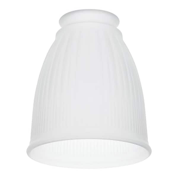 4.92 in. White Frosted Glass Bell Pendant Shade with 2.25 in. Lip Fitter