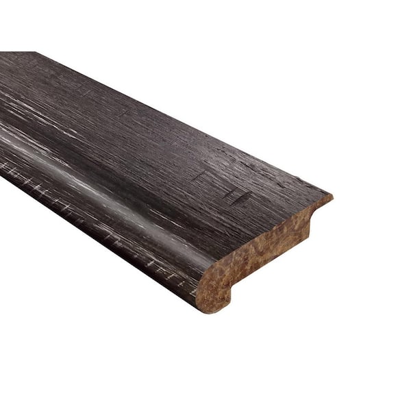 Strand Woven Bamboo Charcoal 0.690 in. Thick x 30.25 in. Wide x 72 in. Length Bamboo Overlap Stair Nose Molding