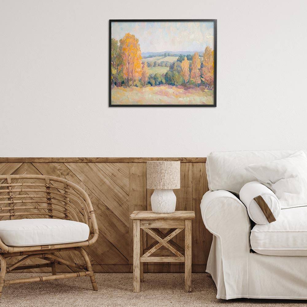 Countryside in Autumn by Petal Prints Design Black Framed Nature Giclee Art Print 24 in. x 30 in. price history on PriceWatchPro