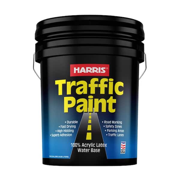 Unbranded Waterborne Traffic Paint 5 Gallon Flat Yellow Interior/Exterior Paint