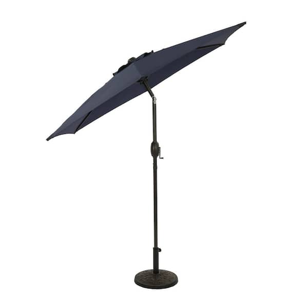 Unbranded 7.5 ft. Market Patio Umbrella in Dark Blue