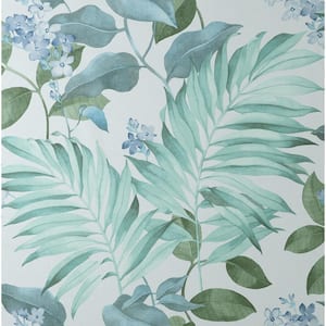 Eden Grey Tropical Wallpaper Sample