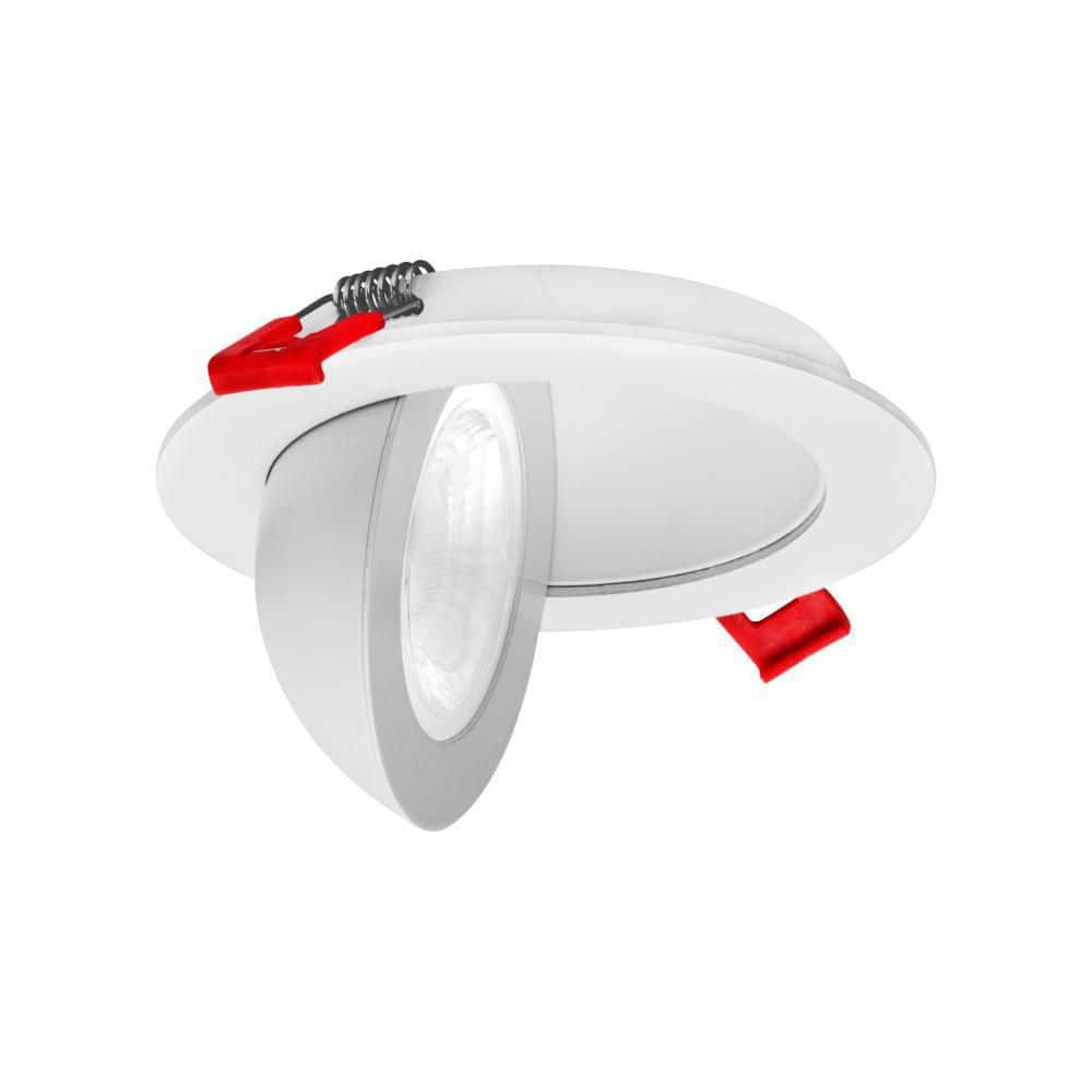 White Aluminum 4-Inch LED Canless Recessed Lighting Kit
