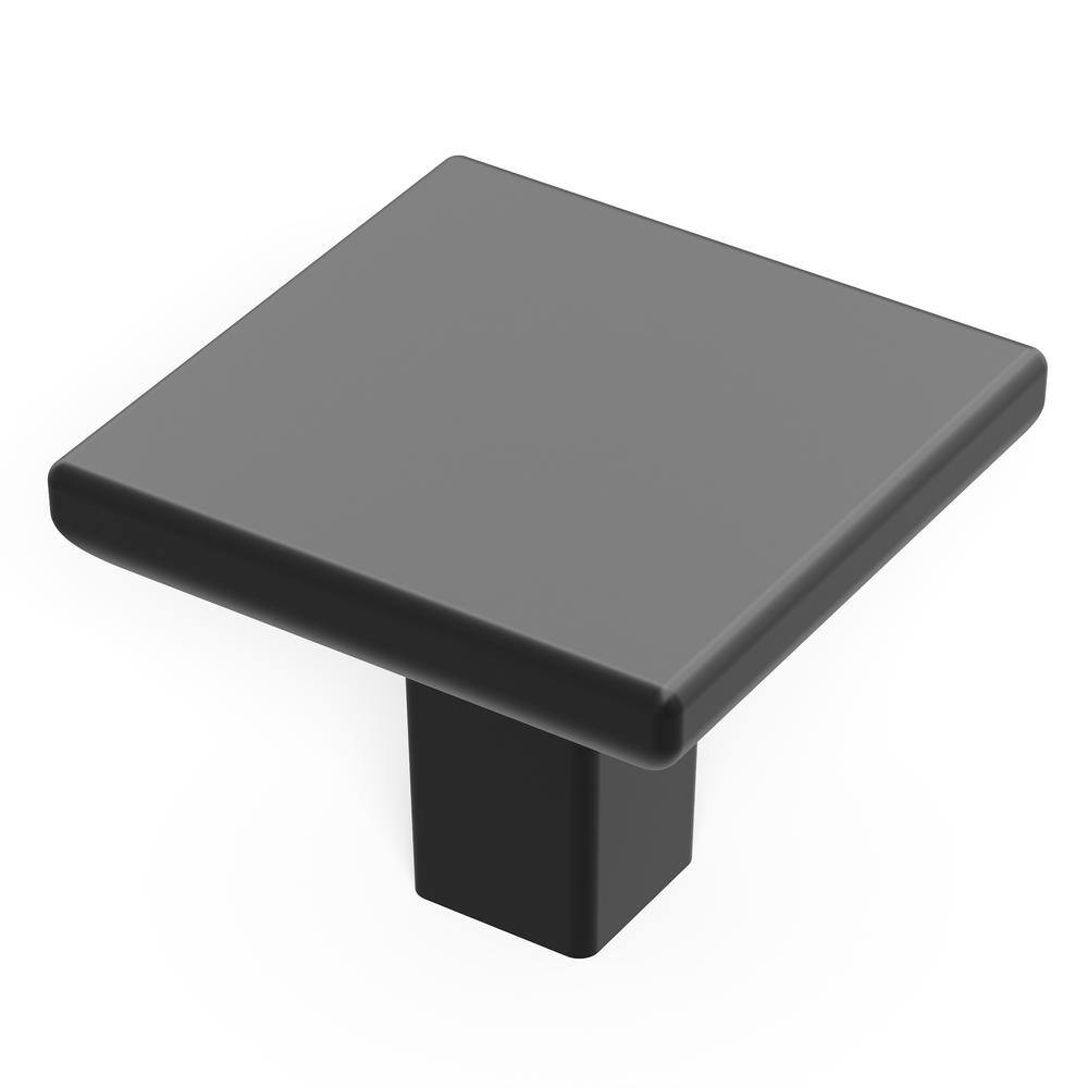 Matte Black Solid Metal Square Cabinet Knob