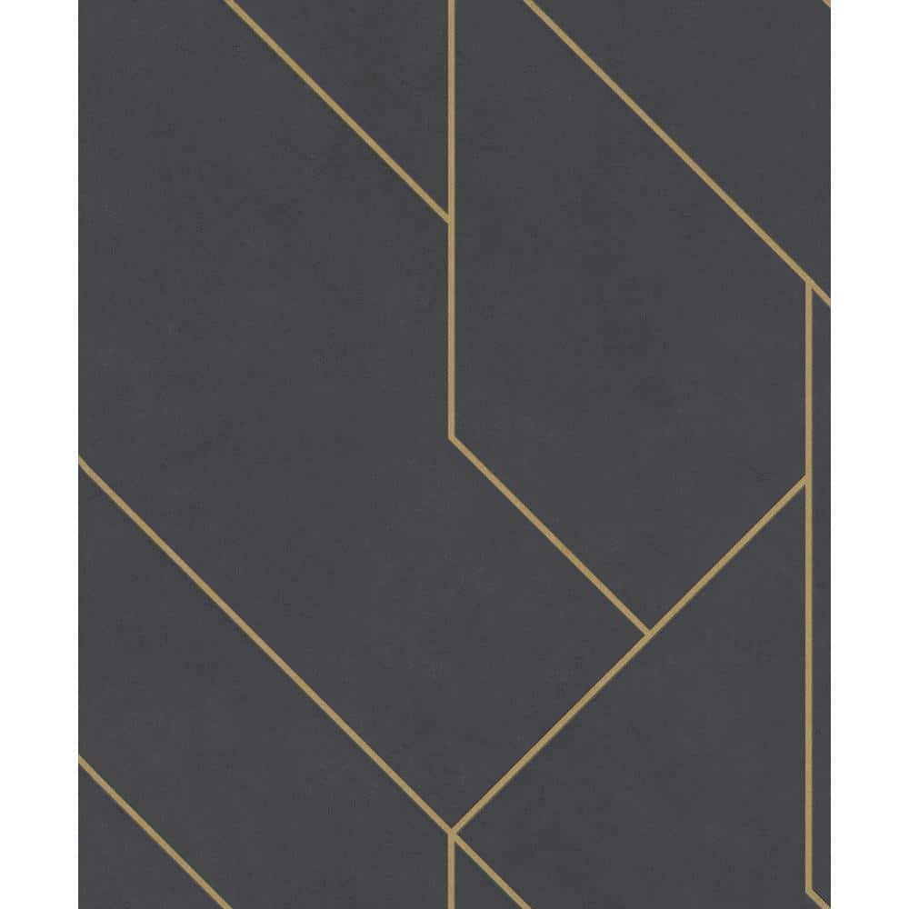 8 in. x 10 in. Pollock Black Gilded Geometric Sample