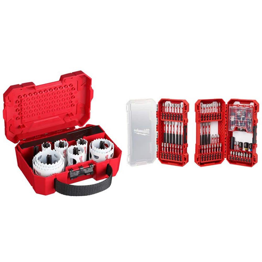 MILWAUKEE Hole Dozer General Purpose Bi-Metal Hole Saw Set W/SHOCKWAVE Impact Duty Steel Driver Bit Set (117-Piece) (49-22-4029-5150)