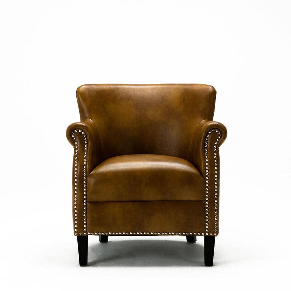 Camel leather club chair new arrivals