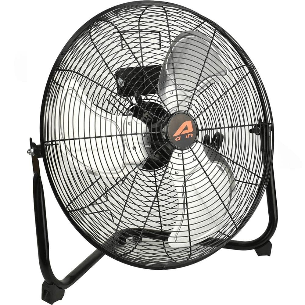 20 Inch High Velocity Industrial Wall Fan 3 Speed, Black
