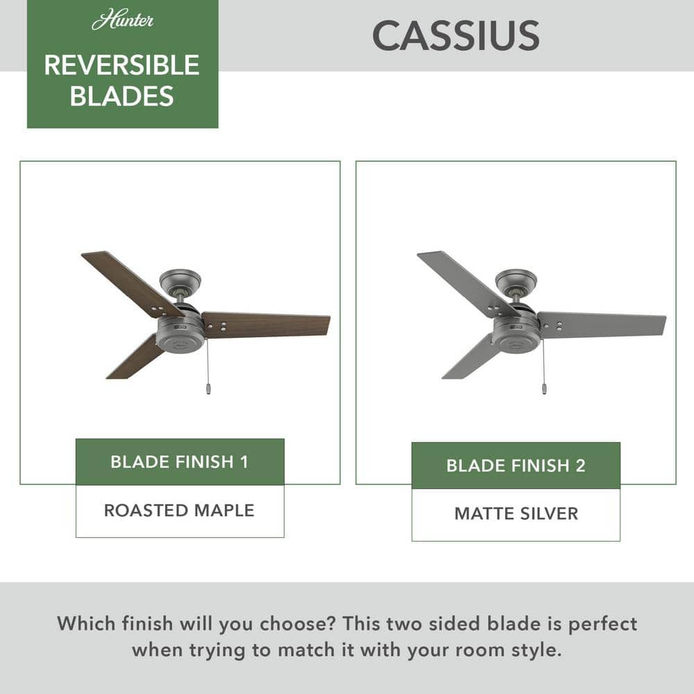 Matte Silver 44" Cassius Modern Industrial Ceiling Fan with WhisperWind Motor