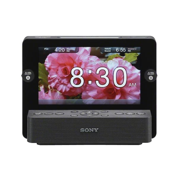 SONY Multifunction Clock AM/FM Radio with LCD Screen and iPod or iPhone Dock-DISCONTINUED