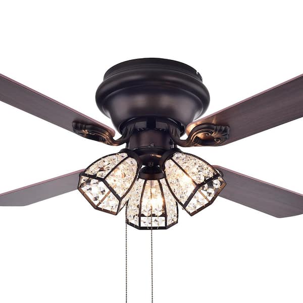 Warehouse of Tiffany Turadur 42 in. Indoor Bronze Ceiling Fan with