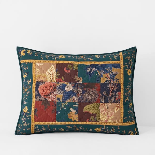 The Company Store Riya Multi Patchwork Quilted Cotton King Sham