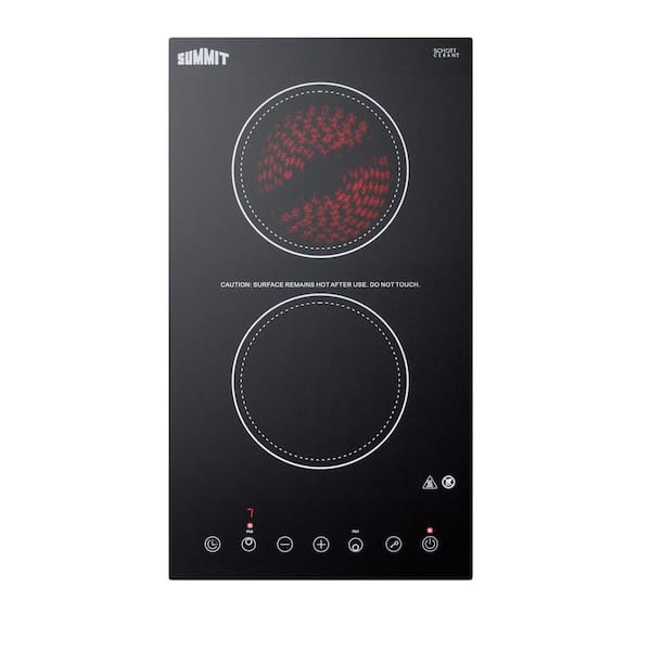 12 in. Radiant Electric Cooktop in Black with 2 Elements