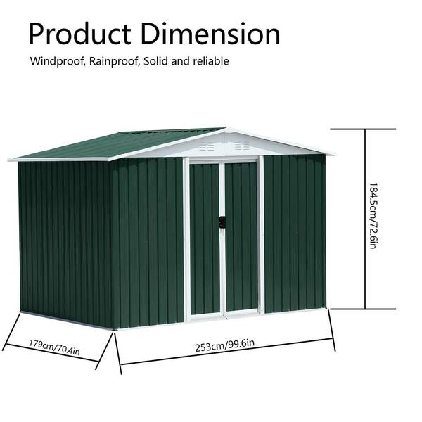 BTMWAY Drak Gray 6 ft. W x 4 ft. D All-Weather Resin Patio