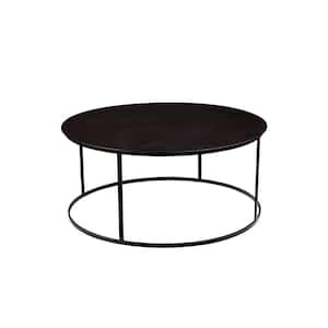 Black Robertson Round Metal Coffee Table