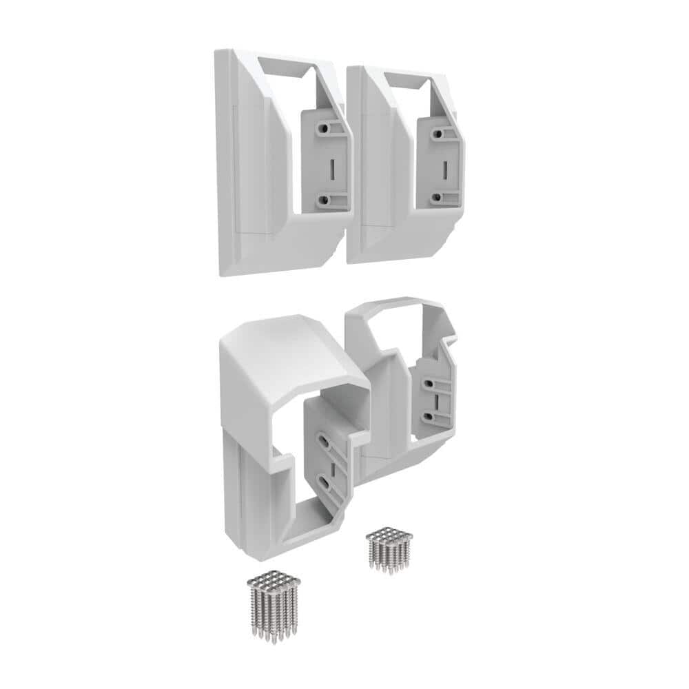 T-Top Vinyl Stair Bracket Set in White (2 Top and 2 Bottom Brackets) price history on PriceWatchPro