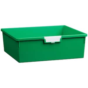 8 Gal. 6 in. Wide Line Double Depth Storage Tote in Primary Green