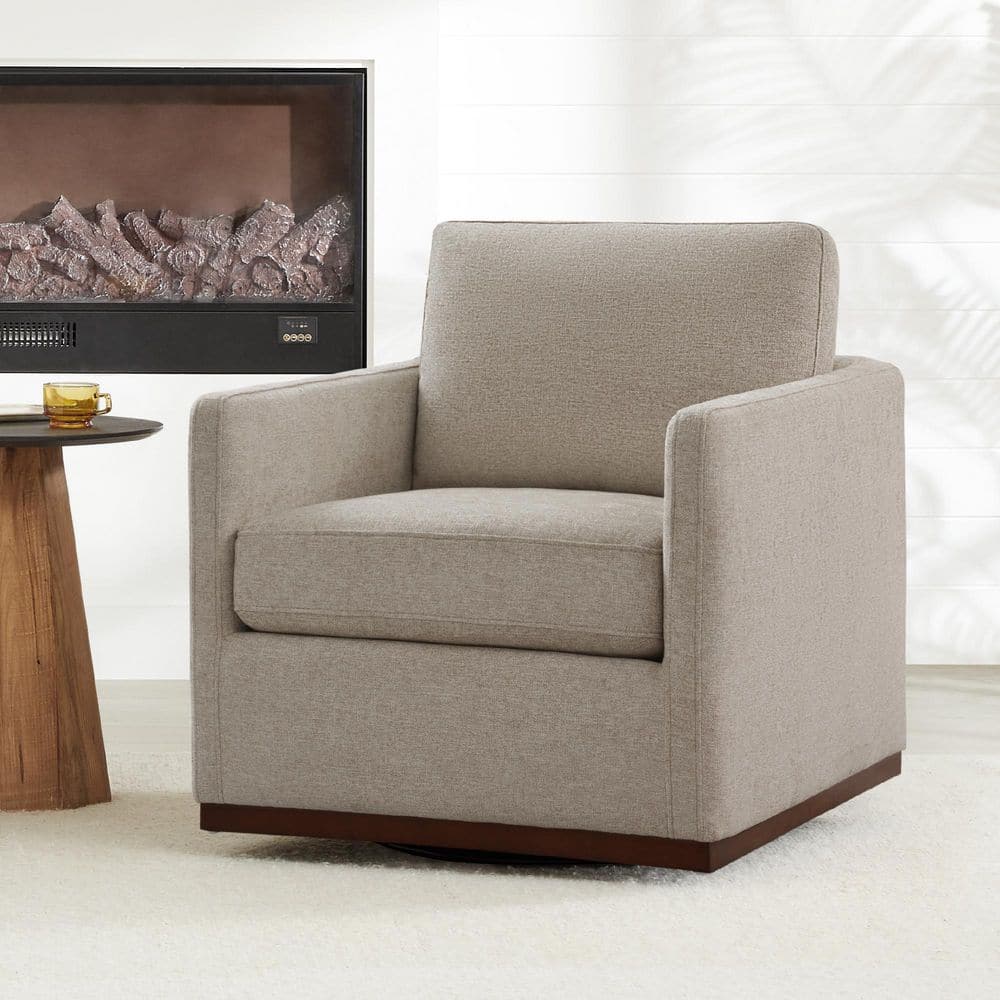 Kyle Mink Polyester Swivel Mid Century Accent Chairs Upholstered Arm Chair for Living Room or Bedroom price history on PriceWatchPro