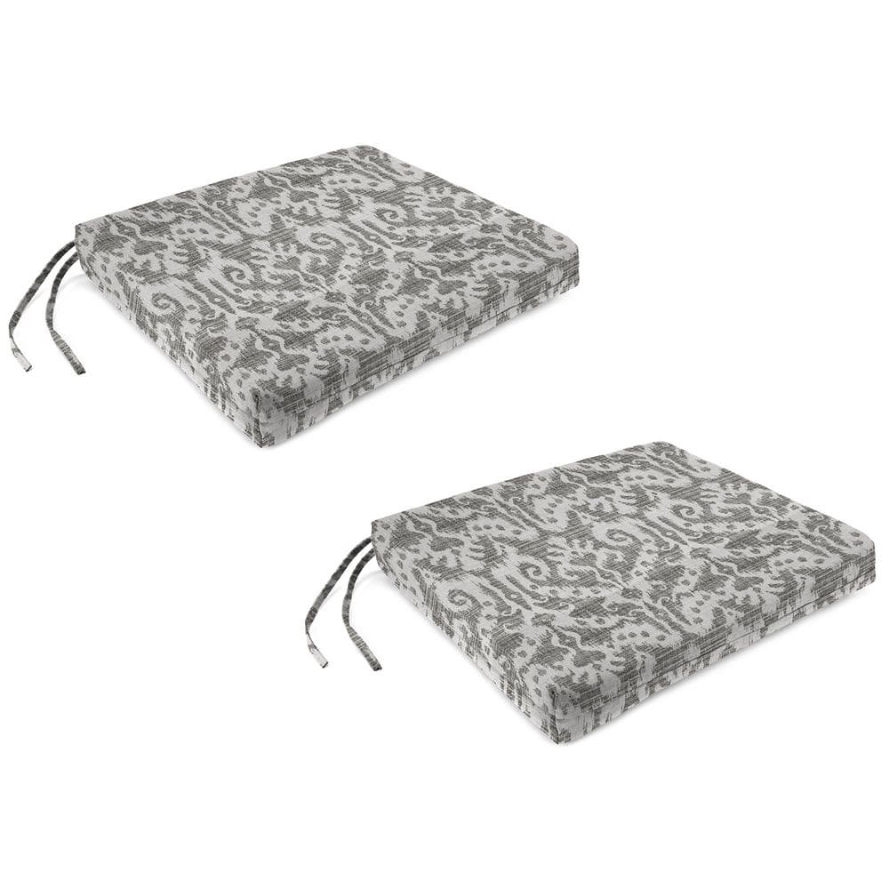 19 in. W x 17 in. D x 2 in. T Rectangular Outdoor Seat Cushion in Jeness Pewter (2-Pack) price history on PriceWatchPro