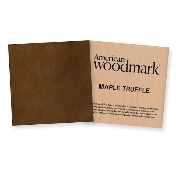 American Woodmark 3-3/4-in. W x 3-3/4-in. D Finish Chip Cabinet Color Sample in Maple Truffle
