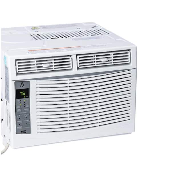 6000 BTU Window Air Conditioner, Cools 250 sq.ft with AC Unit with Remote, 3 Fan Speeds, Auto Restart, ECO Mode in White