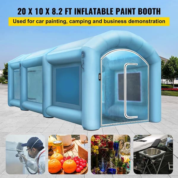 20x10x8ft Inflatable Paint Booth,Portable Paint Spray Mobile Booth,Spray  Paint Car Tent with Air Filters for for Conventional Cars with A Width of 2