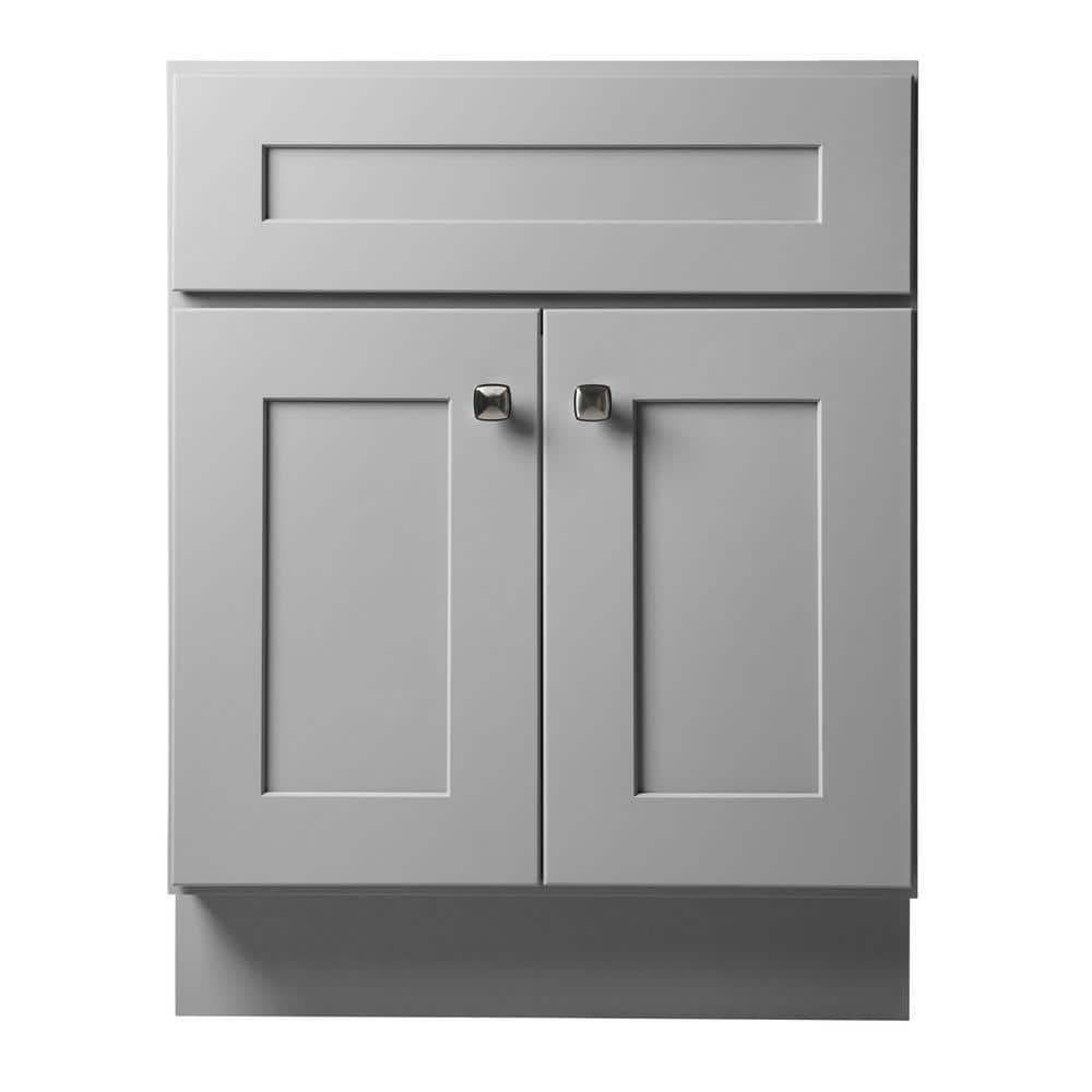 Gray 24 Inch Shaker Style Bathroom Vanity Cabinet