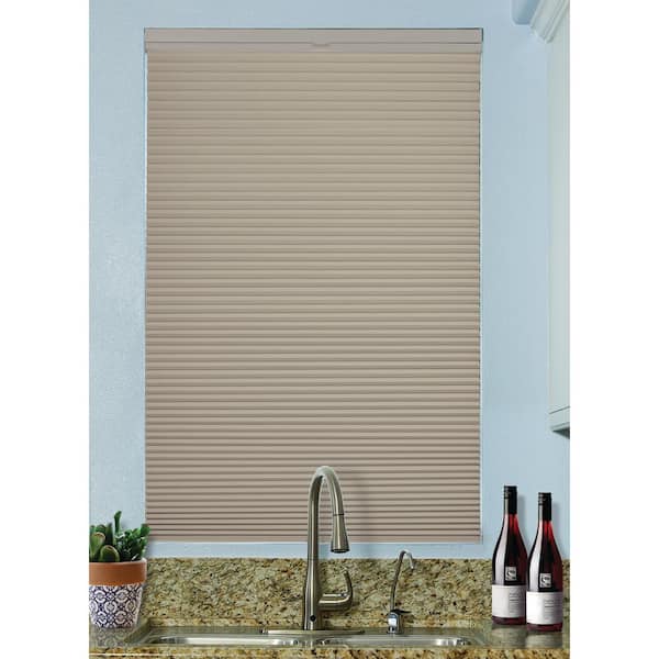 BlindsAvenue Misty Gray Cordless Top Down Bottom Up Blackout Cellular Fabric Shade with 9/16 in. Single Cell, 67.5 in. W x 72 in. H