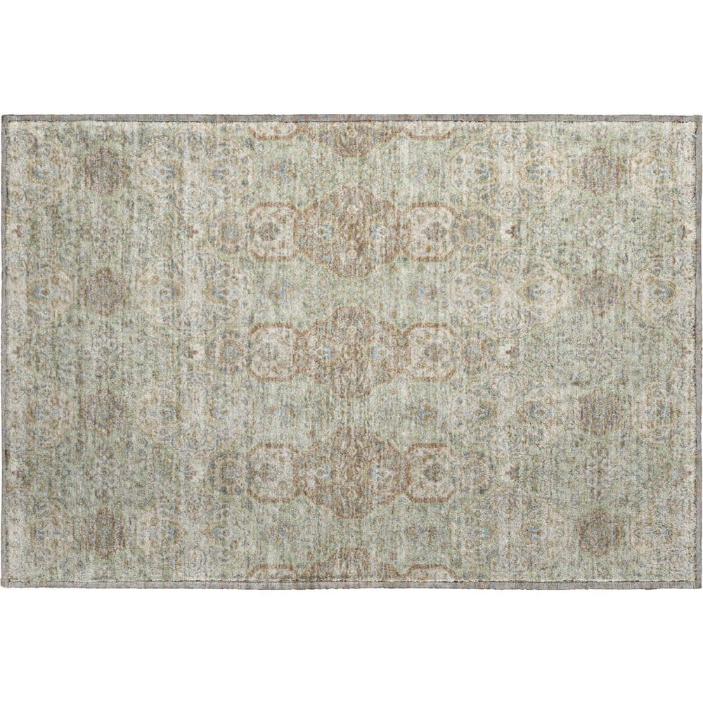 Mayfield Premium Machine Washable Abstract AMF2483 Sage 3 ft. x 4 ft. Area Rug price history on PriceWatchPro