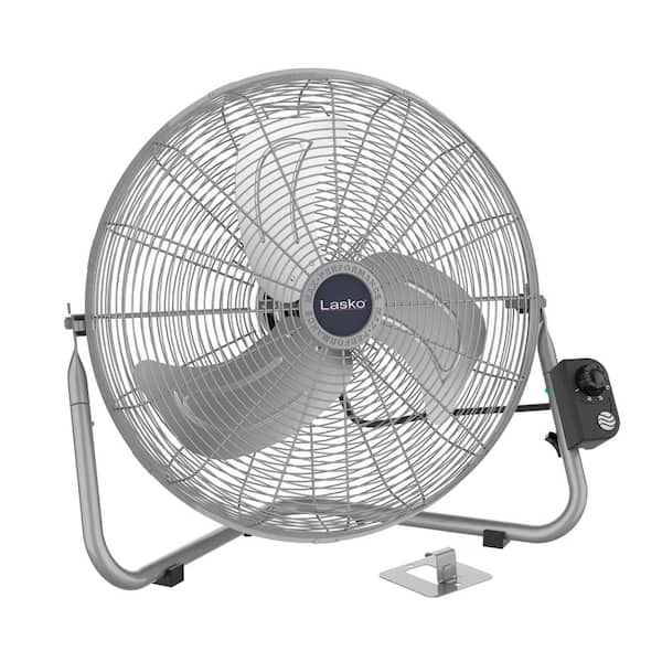 Lasko High Velocity 20 in. 3 Speed Metallic Floor Fan with QuickMount Wall-Mounting System