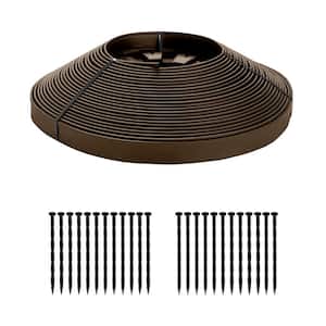 75 ft. L x 2.5 in. W x 1.7 in. H Commercial Grade Brown Plastic No-Dig Edging Kit