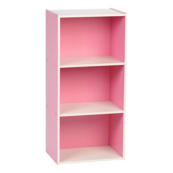 IRIS Pink 3-Tier Wood Storage Shelf