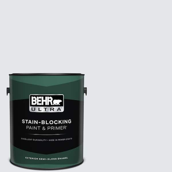 BEHR ULTRA 1 gal. #610E-2 Winter Day Semi-Gloss Enamel Exterior Paint & Primer