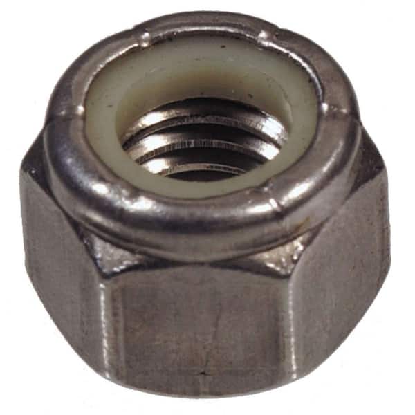 Hillman 3/8 in. x 16 in. Coarse Stainless-Steel Nylon Insert Cap Lock Nuts (20-Pack)