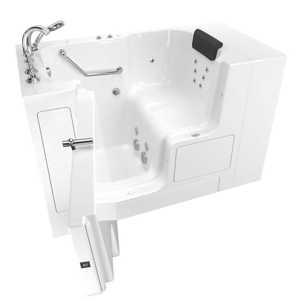 Gelcoat premium series 32 in. x 52 in. Left Hand Drain Soaking Bathtub in W