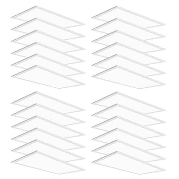 2 ft. x 4 ft. 7800 Lumens Integrated LED Panel Light, 5000K Lay in Fixture for Office, 0-10V Dimmable ETL Listed 24-Pack