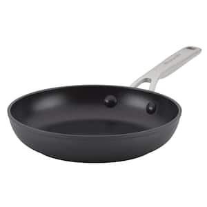 8.25 in. Hard-Anodized Aluminum Induction Nonstick Frying Pan Matte Black