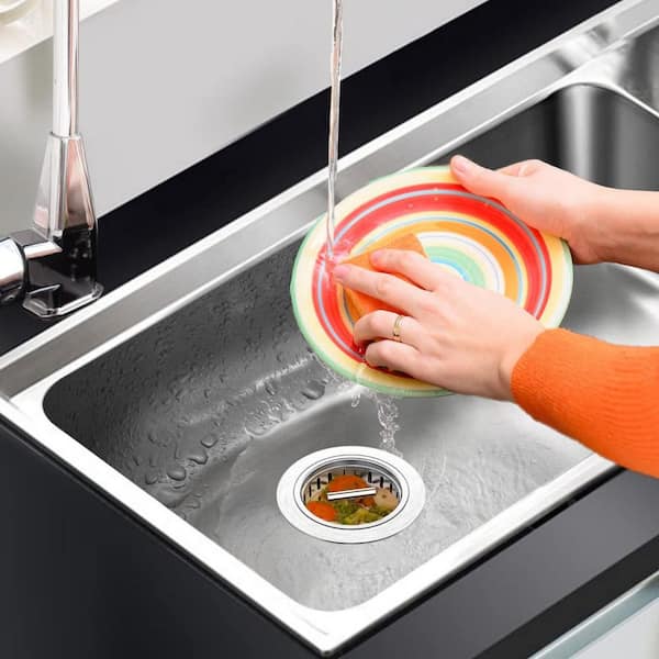 Stainless Steel Kitchen Sink Strainer – Fine-Mesh Drain Clog Preventer, Fits Most Standard Sinks, Rust-Resistant, Easy-Clean, For Kitchen & Bathroom (Mesh Design)
