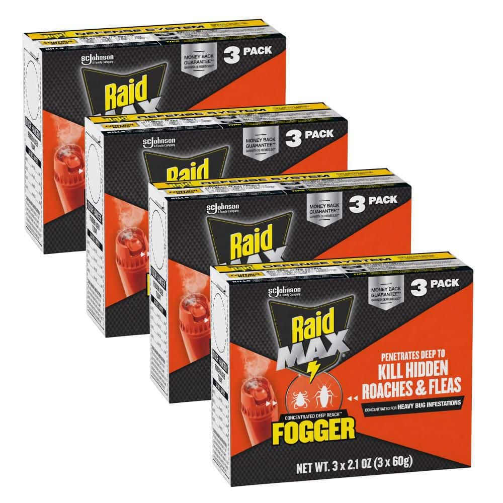 Raid Max 2.1 oz. Max Concentrated Fogger (4-Pack) SCJ305694 - The