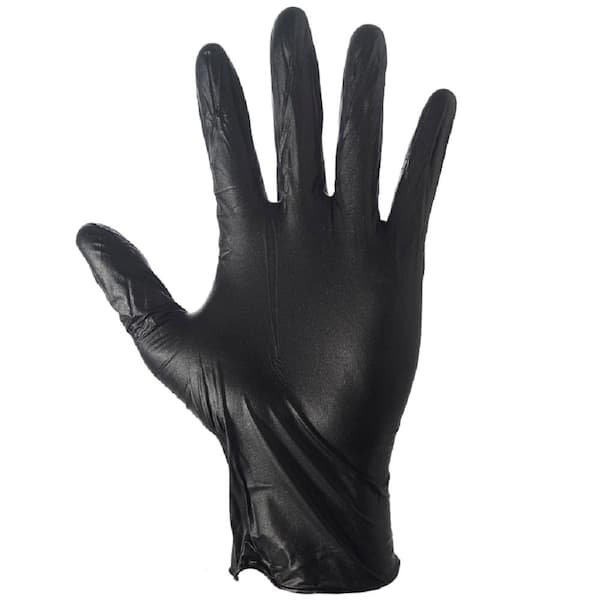 Grease Monkey Extra-Large Black Nitrile Gloves 4 Mil (100-Box)