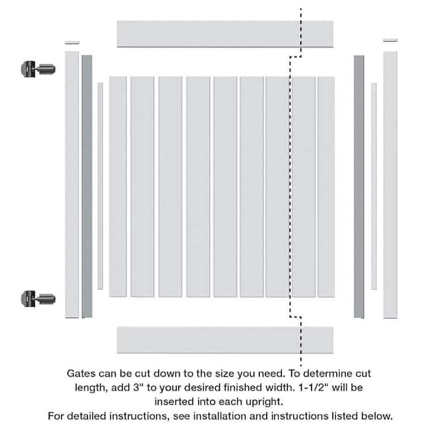 Barrette Outdoor Living Carlsbad 4 ft. W x 6 ft. H Cypress Vinyl Un-Assembled Fence Gate