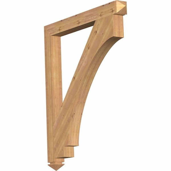 Ekena Millwork 3.5 in. x 44 in. x 38 in. Western Red Cedar Imperial Arts and Crafts Smooth Bracket