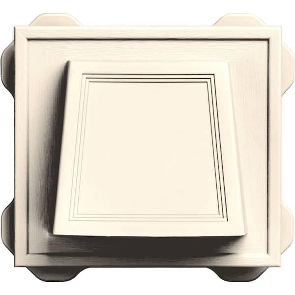 Mid America 7-1/2 in. x 6-3/4 in. #021 Sandstone Beige 4 in. Hooded Dryer Vent Mounting Block