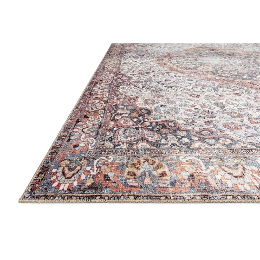 Wynter Red and Multicolor Synthetic Oriental Area Rug 8'-6" x 11'-6"