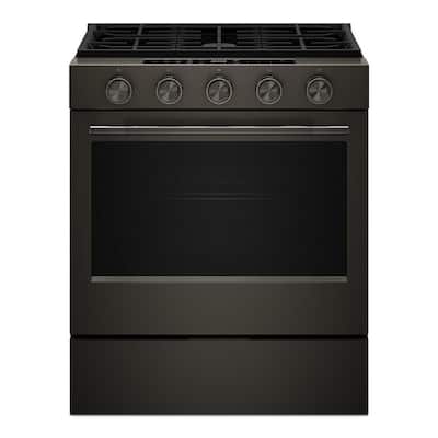 30 in. 5-Element Slide-In Gas Range in Black Ore with 2-in-1 Burner