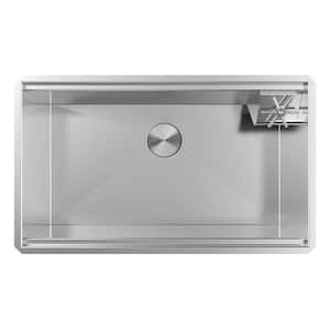 Ibiza 32 in. Undermount Single Bowl 16-Gauge Stainless Steel Kitchen Sink