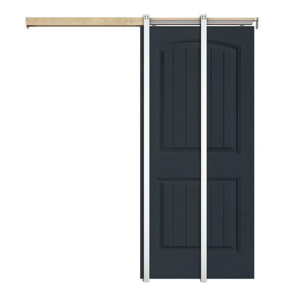 CALHOME 36 in. x 80 in Charcoal Gray Composite MDF 2Panel Camber Top