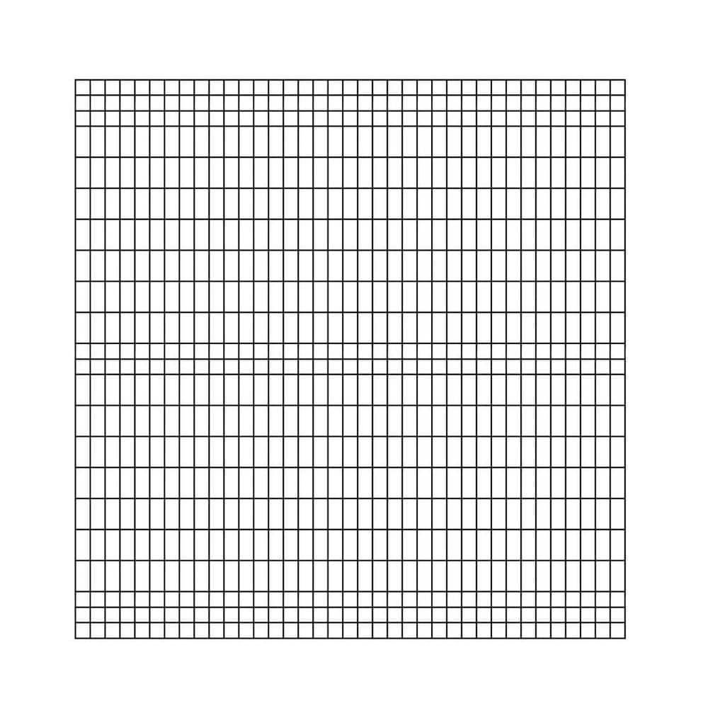 FORGERIGHT 6 ft. H x 6 ft. W Deco Grid Black Steel Fence Panel (5-Pack ...