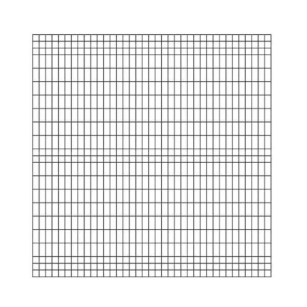 FORGERIGHT 6 ft. H x 6 ft. W Deco Grid Black Steel Fence Panel (5-Pack)